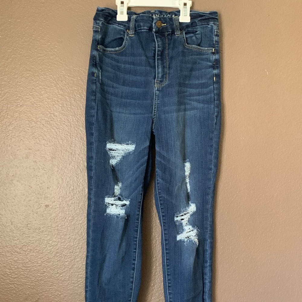 High Waisted Ripped Skinny Jeans